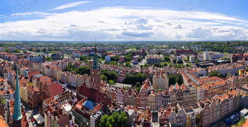 Plakat Panoramiczny pejzaż Gdański, Polska