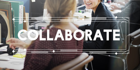 Wall Mural - Collaborate Strategy Support Team Together Concept