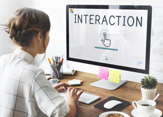 Wall Mural - technology networking communication connection concept