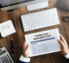 Sticker - Payday Loan Application Form Concept