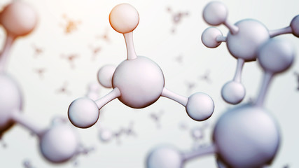 3d illustration of molecule model. Science or medical background