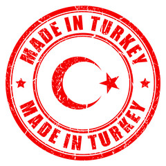 Wall Mural - Made in Turkey vector rubber stamp