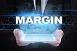 © WrightStudio - Businessman holding tablet PC with margin concept.