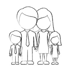 Wall Mural - figure family with their children icon, vector illustraction design