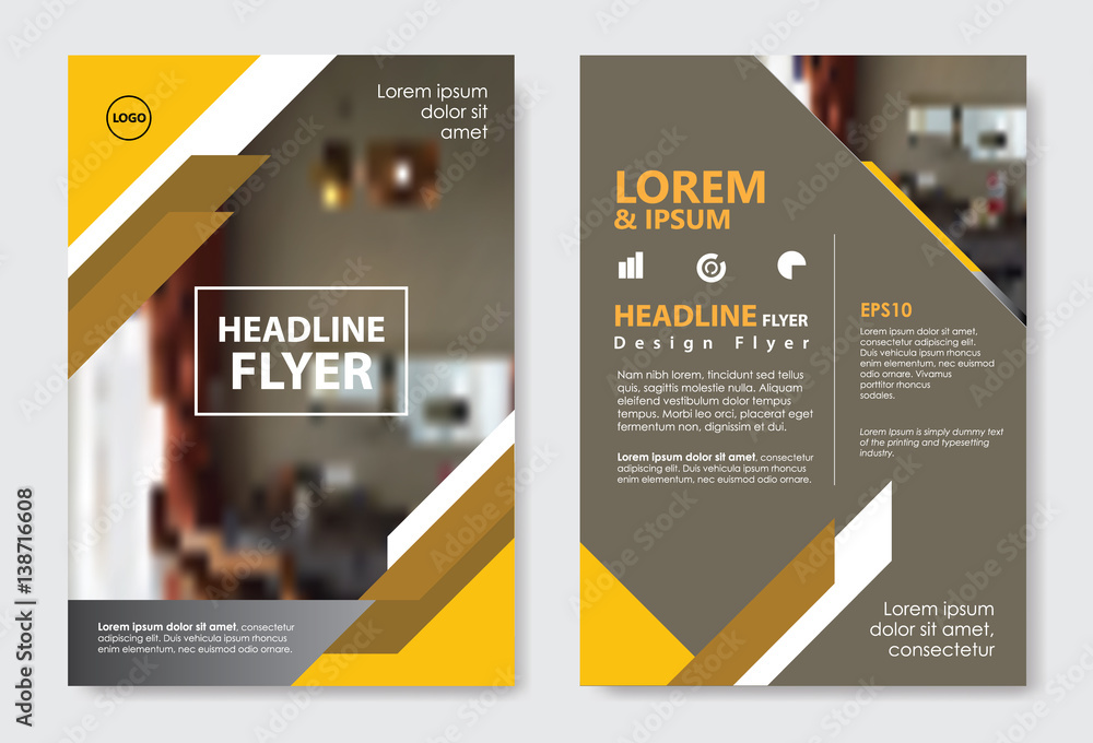 Template diagonal lines abstract design magazine brochure flyer booklet ...