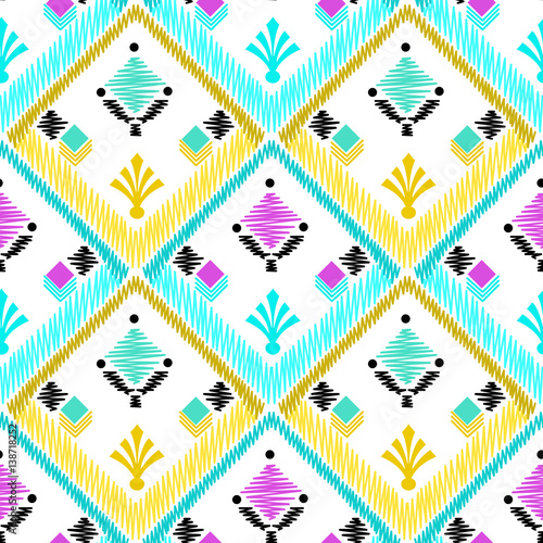Stoffe zum Nähen Design nahtlos folk Boho Stickmuster