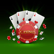 Chips and cards Casino banner