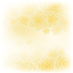 Poster - Beautiful yellow rose flower background