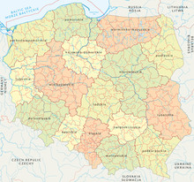 Vector Map Of Poland Administrative Division Vol.4