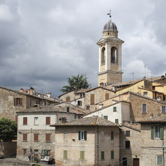 Poster - Urbania, Italy - August, 1, 2016: inhabited houses in Urbania, Italy