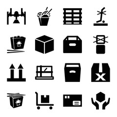 Sticker - Set of 16 cardboard filled icons