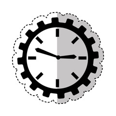 time clock isolated icon vector illustration design