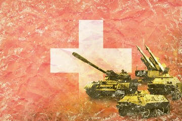 Canvas Print - Switzerland army, military forces