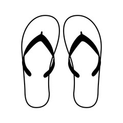 Canvas Print - flip flops isolated icon vector illustration design