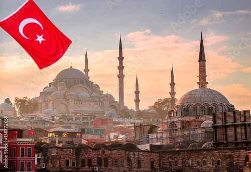 Plakat Suleymaniye meczet w Istanbuł, Turcja