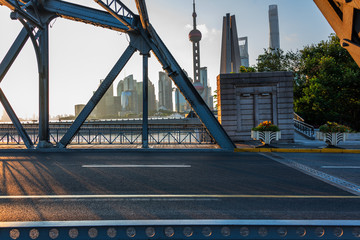 view of the Waibaidu Bridge in Shanghai,China