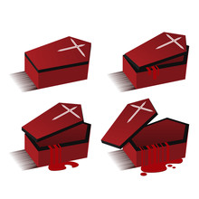 Casket And Coffin Vector And Icon