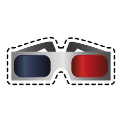 Canvas Print - 3d glasses icon image vector illustration design 