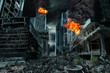 Cinematic Portrayal of Destroyed City