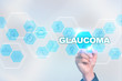 © WrightStudio - Medical doctor drawing glaucoma on the virtual screen.