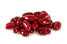 Cooked Kidney Beans On A White Background