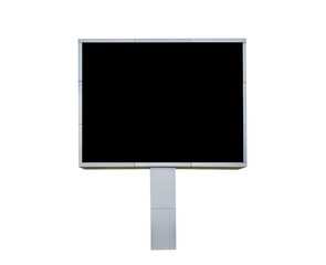 Wall Mural - Digital blank billboard pole on white background