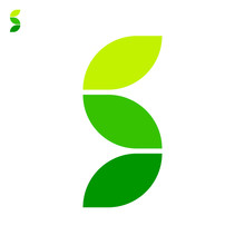 Green Letter S Logo - Abstract Eco Design Template