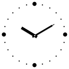 Wall Mural - clock in white background.