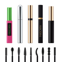 mascara tubes with brushes set.