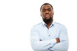 © Drobot Dean - Serious young african man standing with arms crossed