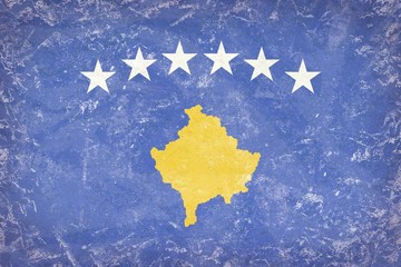 Sticker - Kosovo flag background