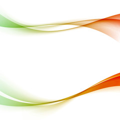 Wall Mural - colorful green blue gradient swoosh waves