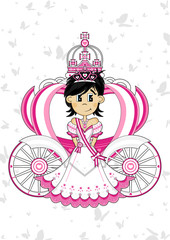 Canvas Print - Cute Cartoon Royal Fairytale Princess