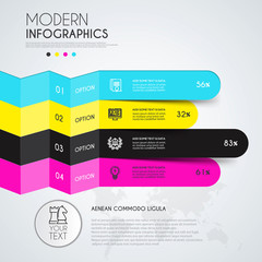 Wall Mural - infographics design template 6