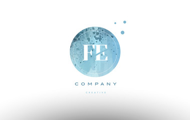 fe f e  watercolor grunge vintage alphabet letter logo