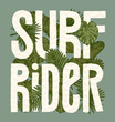surf rider vuntage tropical leaves print 