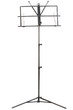 Black metal music stand, isolate on white background