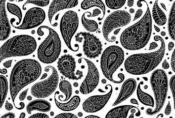 Poster - Paisley ornament, seamless pattern for your design