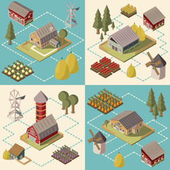 Poster - Farm Isometric Concept