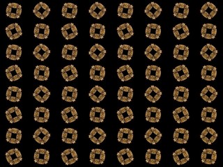 Wall Mural - texture with rendering abstract fractal orange pattern