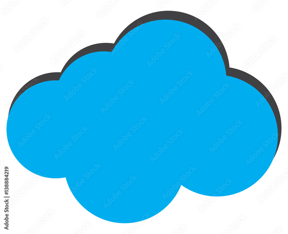 Isolated cloud on a white background, Vector illustration