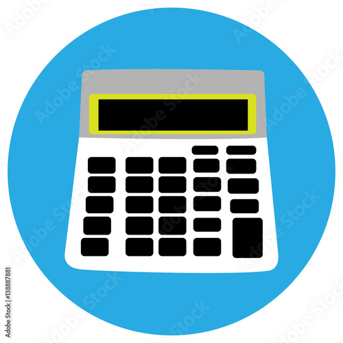 Isolated calculator icon on a white background, Vector illustration