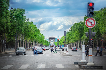 Canvas Print - View the Champs Elysees