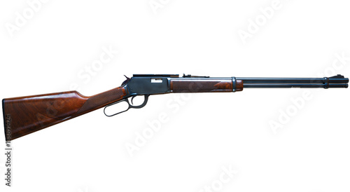 Fotomural Old American wild west rifle on white background