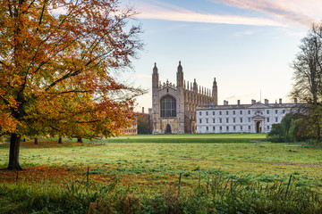 Sticker - Cambridge city architecture in autumn season