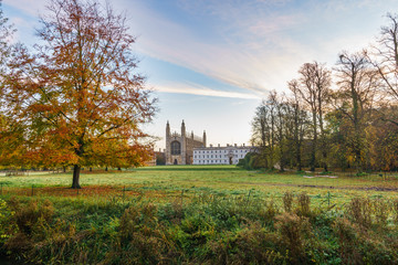 Sticker - Cambridge city architecture in autumn season