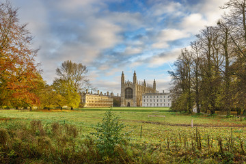 Canvas Print - Cambridge city architecture in autumn season. England