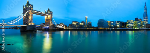 Panorama of London landmarks. England