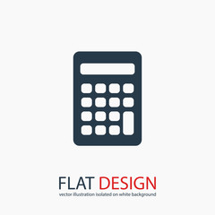 calculator icon, vector illustration. Flat design style