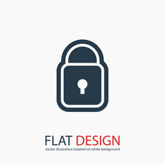 Wall Mural - lock  icon, vector illustration. Flat design style